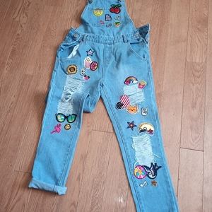 Vintage denim overalls